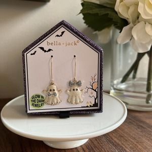 Bella•Jack Glow in the Dark Boy And Girl Ghost Halloween Earrings